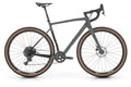 Black bicycle with brown tires on a white background